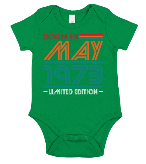 50th birthday may 1973 born in 1973 Short Sleeve Baby One-Piece