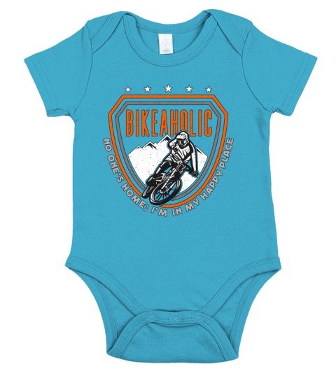 Bicycle Bikeaholic No Ones Home Road Bike Cyclist Short Sleeve Baby One-Piece