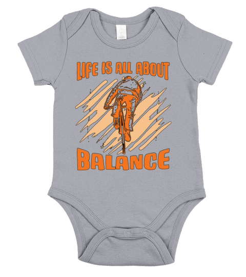Bicycle Life Is All About Balance Biker Cyclist Short Sleeve Baby One-Piece