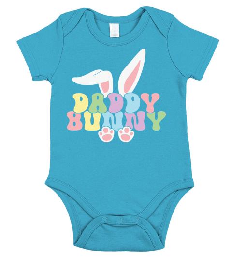 Daddy Bunny Easter Dad Easter Short Sleeve Baby One-Piece