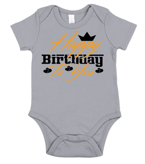 Happy Birthday To You Short Sleeve Baby One-Piece