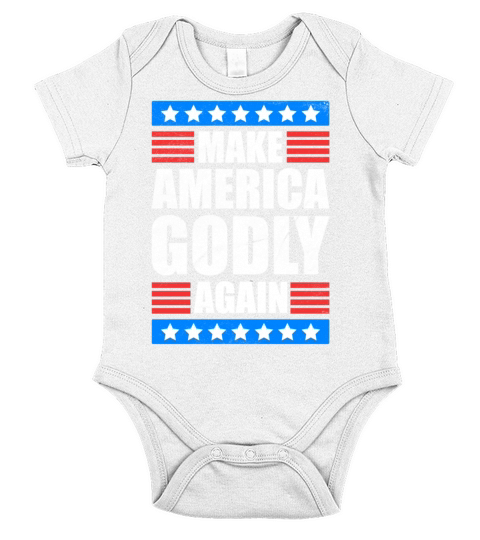 Make America Godly Again Christianity Symbol Short Sleeve Baby One-Piece