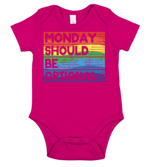 Monday should be optional vintage Short Sleeve Baby One-Piece