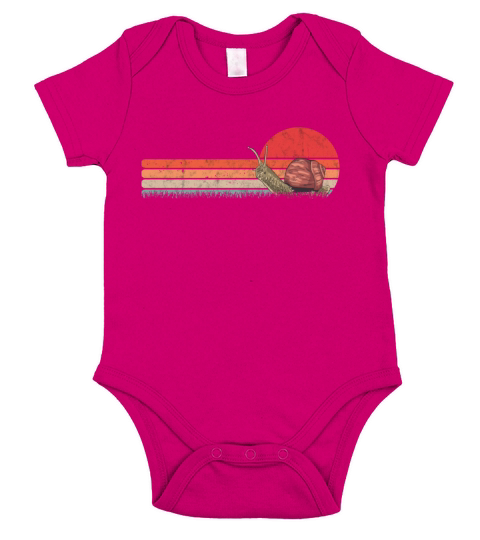 Snail Retro Edible Vintage Short Sleeve Baby One-Piece