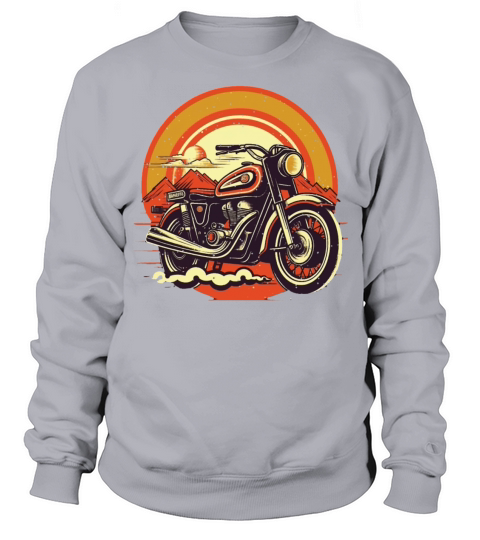 Motorcycle Design with Bold Colors Sweatshirt Unisex