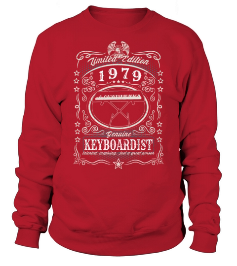 Vintage 1979 Keyboardist Birthday Gift Keyboard Sweatshirt Unisex