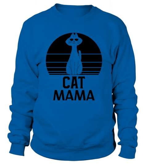 Vintage Eighties Style Distressed Cat Mom Shirt Sweatshirt Unisex