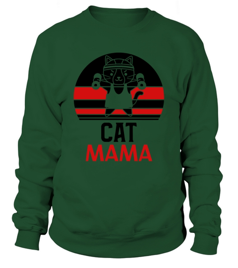 Vintage Retro Sunset Cat Mom Shirt Eighties Cat Sweatshirt Unisex