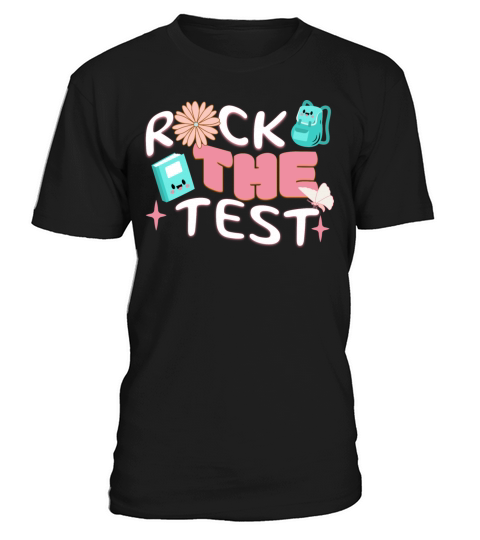 Groovy Rock The Test Motivational Retro Teachers T-Shirt Unisex