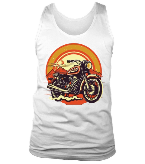 Motorcycle Design with Bold Colors Tank Top Unisex