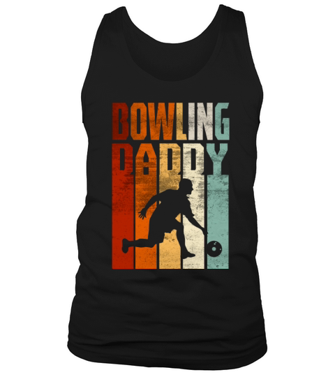 Retro Vintage Daddy Bowling Fathers Day Gift Tank Top Unisex