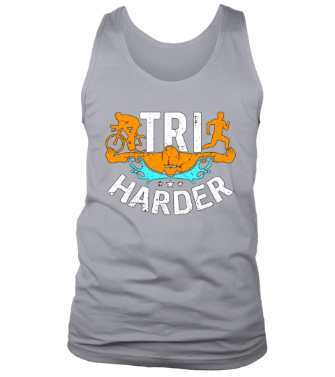 Triathlon Tri Harder Swimmer Competition Training Tank Top Unisex