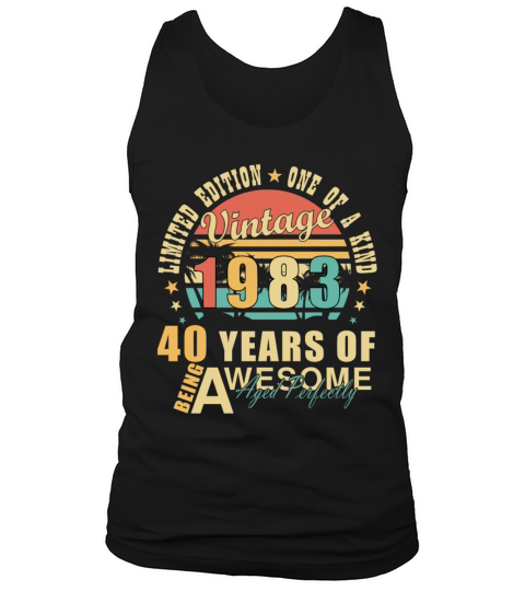 Vintage 40 Years 1983 40 Years Awesome Tank Top Unisex