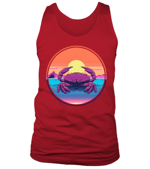 Vintage 80s 90s Style for Crab Lovers Tank Top Unisex