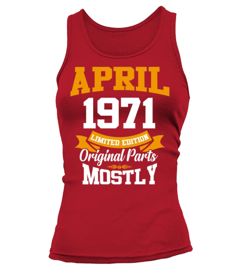 April 1971 Vintage Birthday Present Tank top Woman