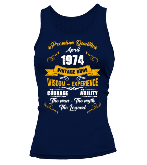 April 1974 Vintage Birthday Present Tank top Woman