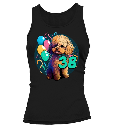 Cavapoo Dog 38th Birthday Themed Party 38 Year Old Tank top Woman