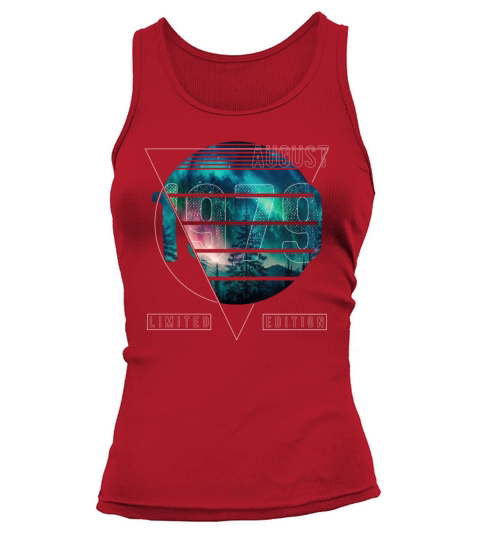Limited Edition 1979 August Birthday Polar Lights Tank top Woman