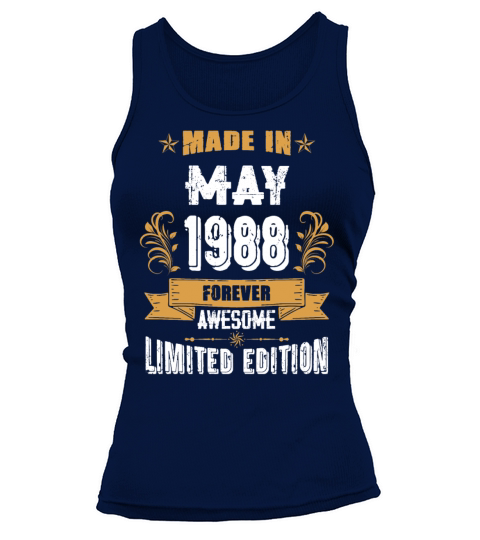 May 1988 Vintage Birthday Present Tank top Woman
