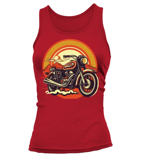 Motorcycle Design with Bold Colors Tank top Woman