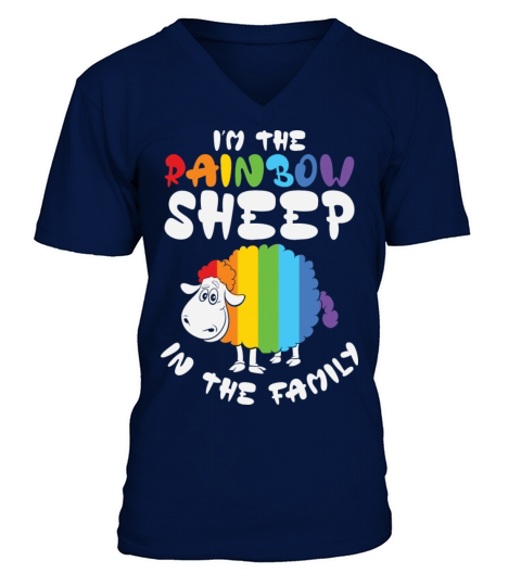 I m The Rainbow Sheep In The Family Lgbtq V-Neck T-shirt