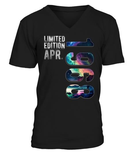 Limited Edition 1968 April Birthday Polar Lights V-Neck T-shirt
