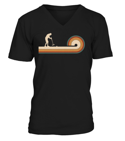 Retro Croquet V-Neck T-shirt