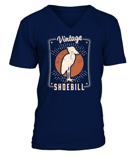 Shoebill Whisperer Vintage Classic Retro Animal Love V-Neck T-shirt