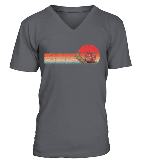 Snail Retro Edible Vintage V-Neck T-shirt