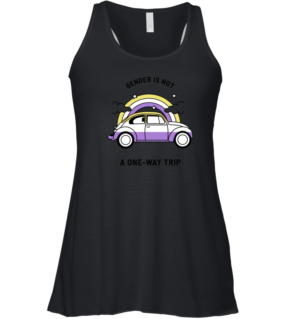 GENDER IS NOT A ONE WAY TRIP Women's Flowy Tank Top