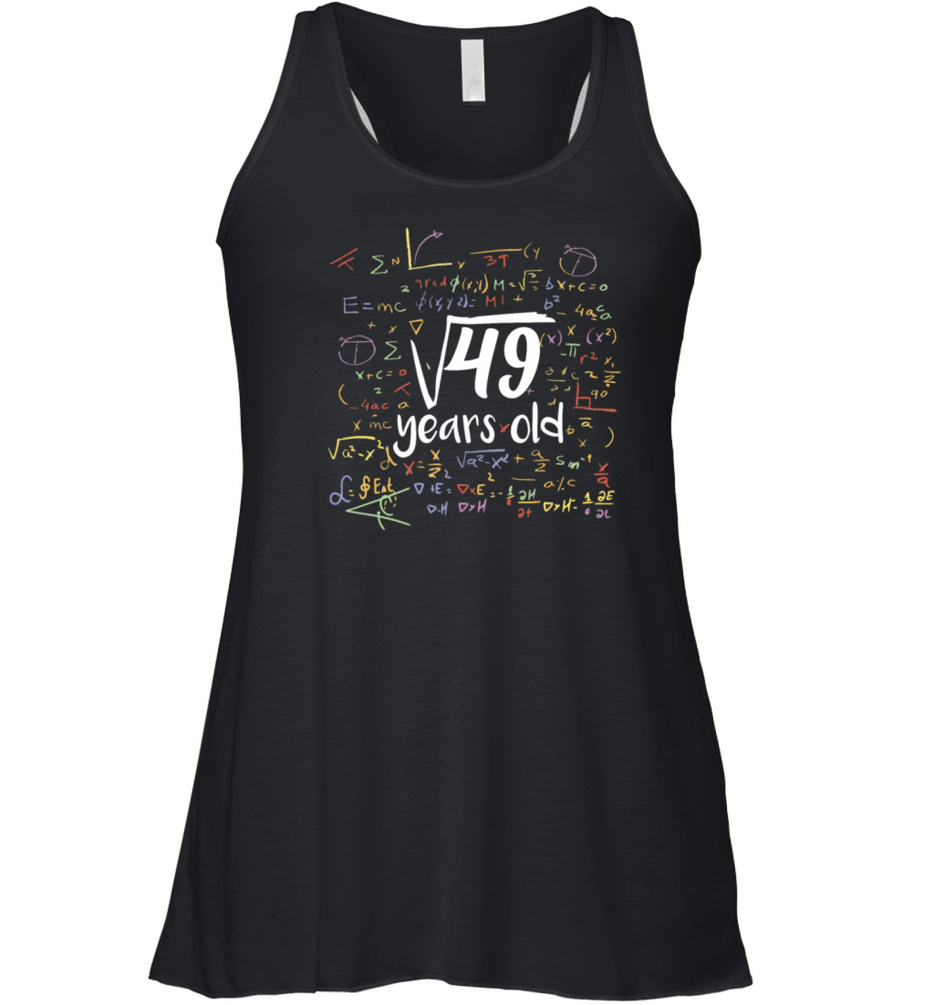 Math Quote 7 Years Old Birthday 7th Birthday Women's Flowy Tank Top