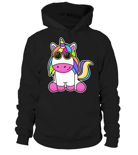 Unicorn With Sunglasses Hoodie Unisex