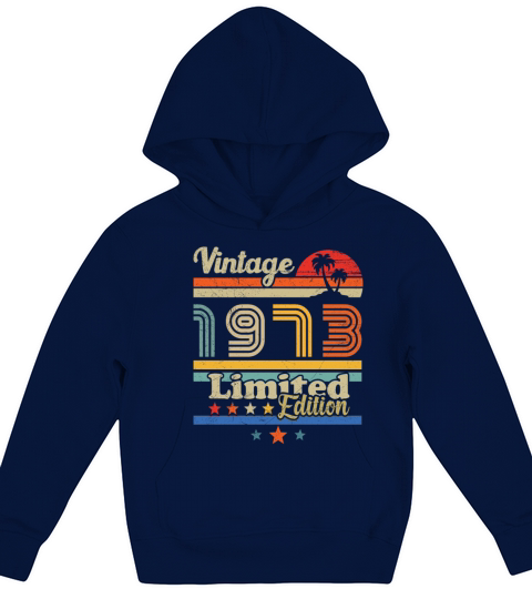 50th birthday december 1973 vintage 1973 Kids Hoodie
