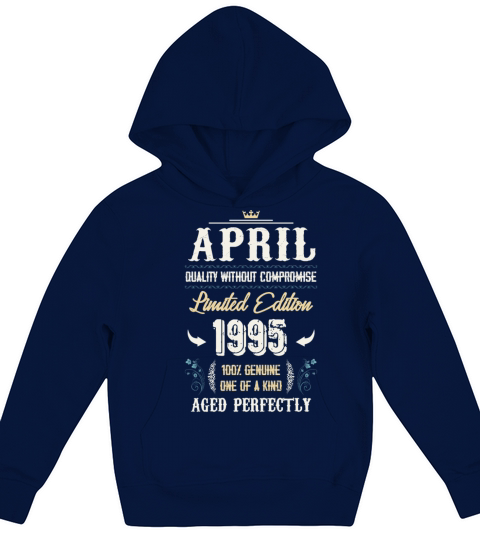 April 1995 Vintage Birthday Present Kids Hoodie