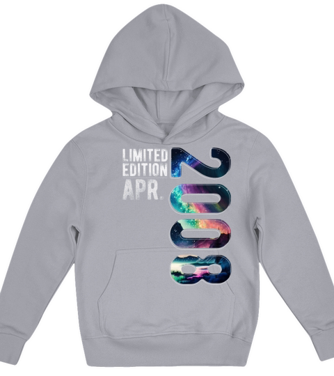 Limited Edition 2008 April Birthday Polar Lights Kids Hoodie