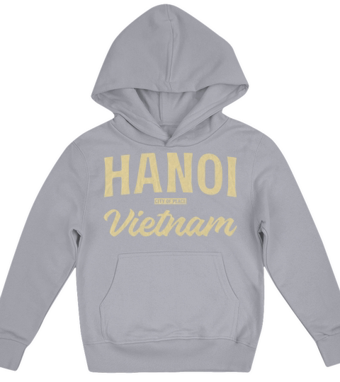 Vintage Hanoi Vietnam Typography Design Kids Hoodie