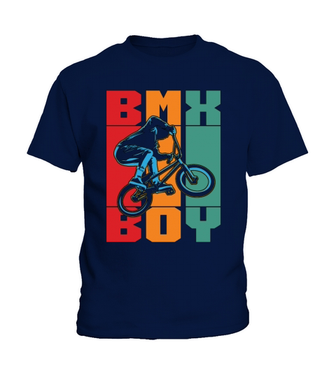BMX Racing BMX Boy Retro Loves Bicyclette Cyclist Kids T-Shirt