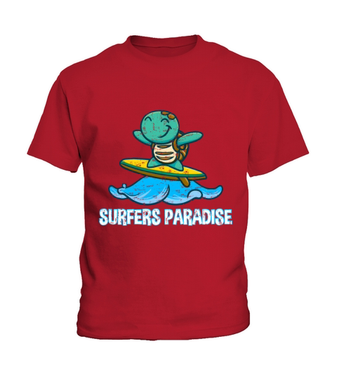 Cute Kawaii Turtle on Surfboard with Surfers Kids T-Shirt