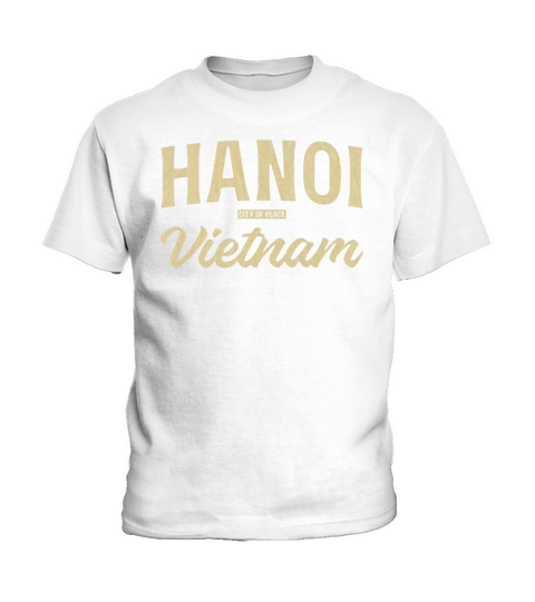 Vintage Hanoi Vietnam Typography Design Kids T-Shirt