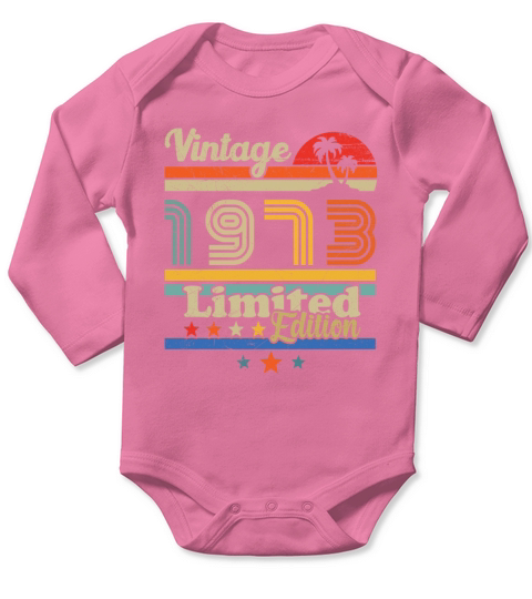 50th birthday december 1973 vintage 1973 Long Sleeve Baby One-Piece