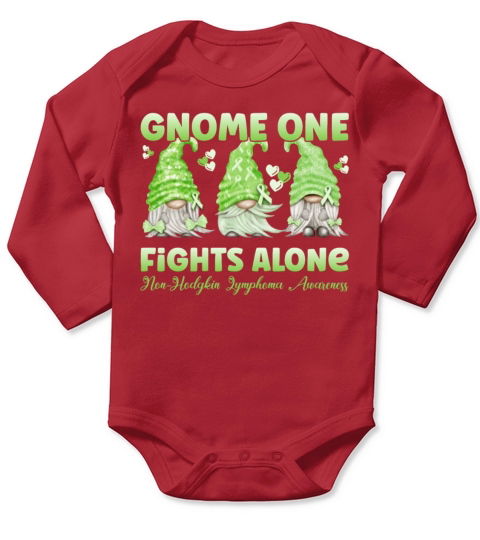 Gnome One Fights Non Hodgkin Lymphoma Long Sleeve Baby One-Piece