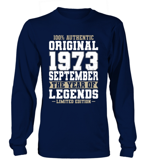 50th birthday september 1973 original 1973 Long sleeved Unisex