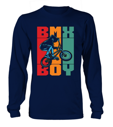 BMX Racing BMX Boy Retro Loves Bicyclette Cyclist Long sleeved Unisex