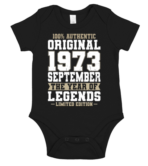 50th birthday september 1973 original 1973 Short Sleeve Baby One-Piece