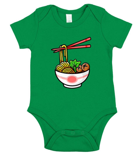 Chicken Noodle Food Illustration Short Sleeve Baby One-Piece