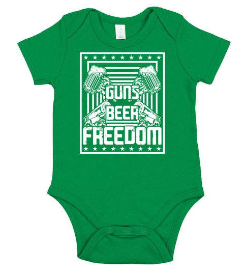 Guns beer freedom Short Sleeve Baby One-Piece