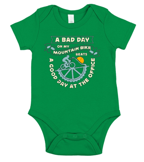 Mountain Bike A Bad Day On My Racing Cyclist Lover Short Sleeve Baby One-Piece