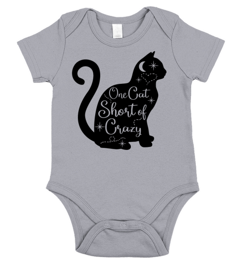 One Cat Short Of Crazy Short Sleeve Baby One-Piece