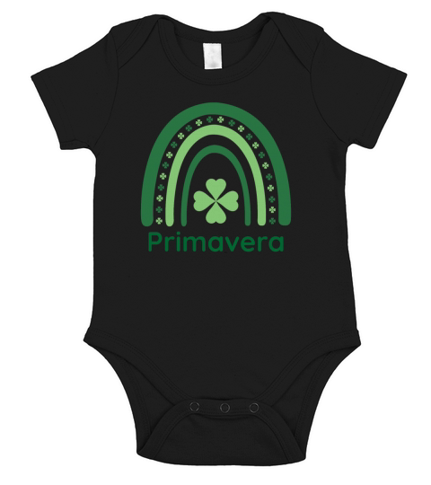 Primavera Clover Charm Boho Rainbow Short Sleeve Baby One-Piece