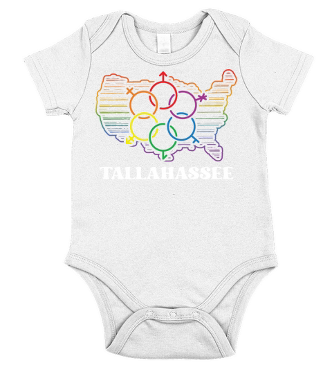 Tallahassee Pride Flag Pride Month LGBTQ Flag LGBT Short Sleeve Baby One-Piece